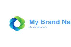 Water Drop and Circular Leaf Loop Logo for Eco-Friendly, Health, and Water Technology Brands
